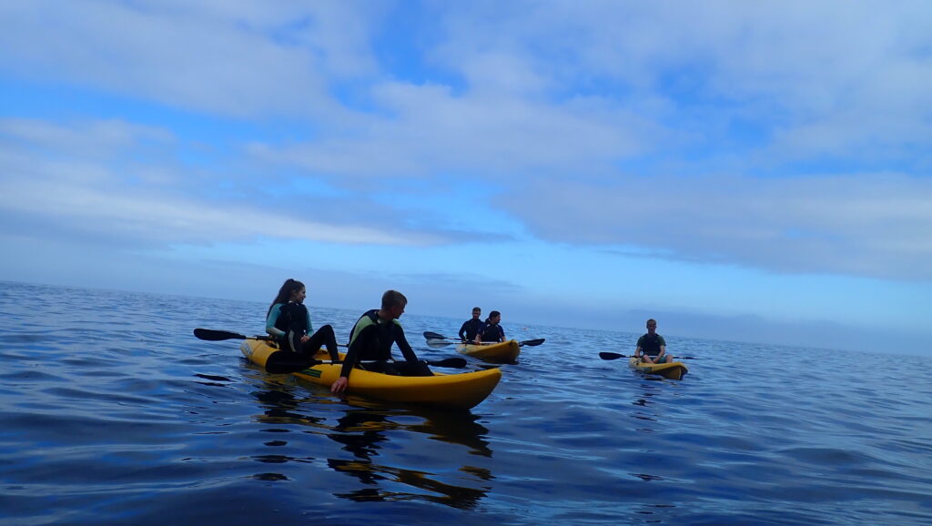 Kayaking with Koru Guided Kayaking Adventures at Trevaunance Cove