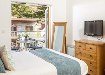 Main bedroom with balcony at Trelawney